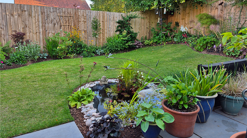 Boundless member Janet Stanley’s beautiful garden pond.